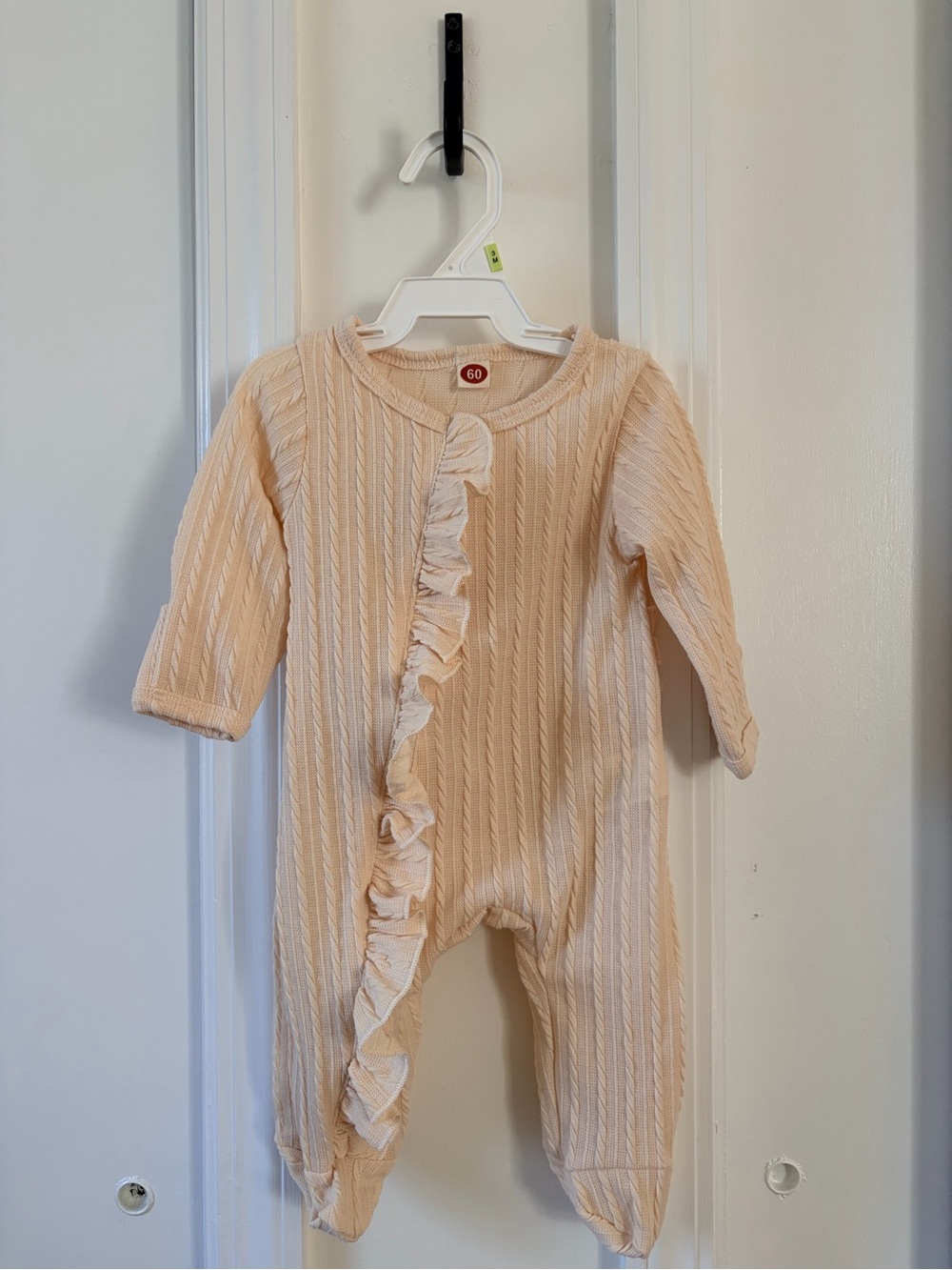 Beige Ruffle Baby One-Piece